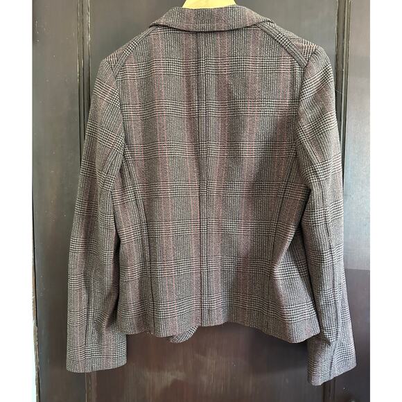 Y2K Vintage Dorothee SCHUMACHER  | Glen Plaid Blazer Dark Academia Riding Large - Picture 7 of 8